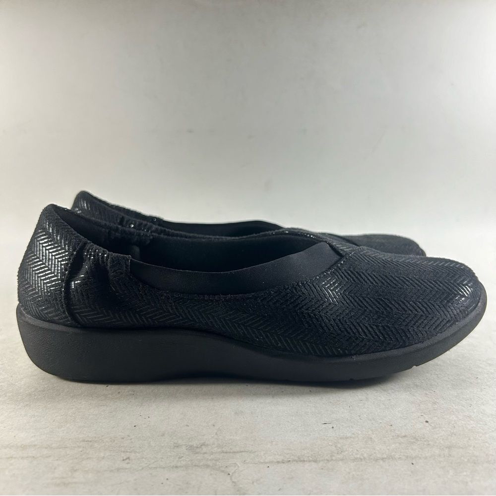 Clarks Cloudsteppers Sillian Women’s Shoes Slip On Sneakers Black Size 6.5 M